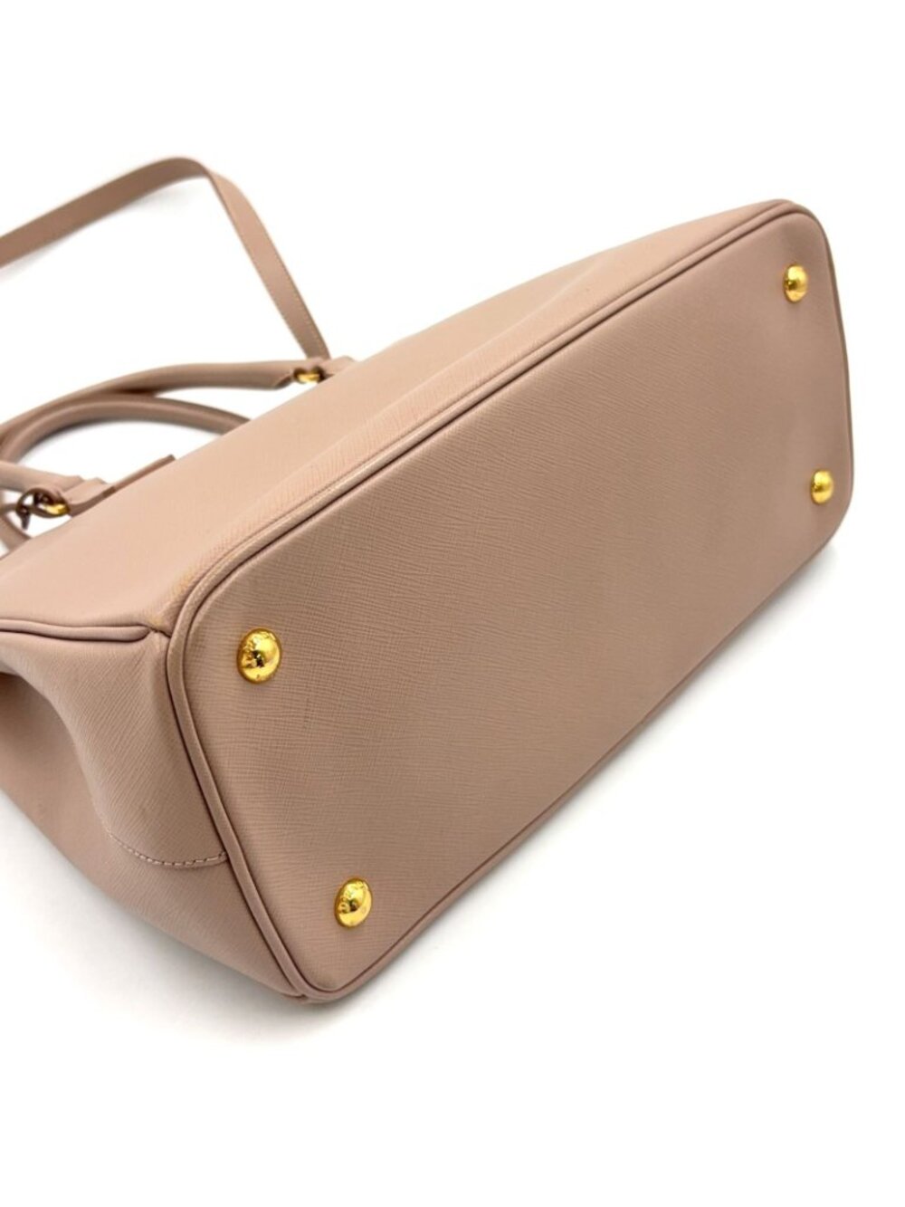 Prada Galleria Saffiano Leather Pink Beige Shoulder Bag Gold - Picture 12 of 15